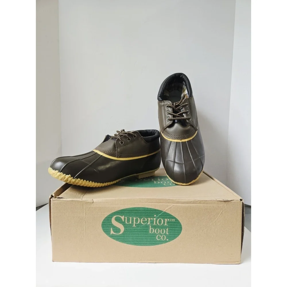 Superior Boot Co Mens 3 eye duck waterproof rubber boot‎ size 12 NWT CMO6